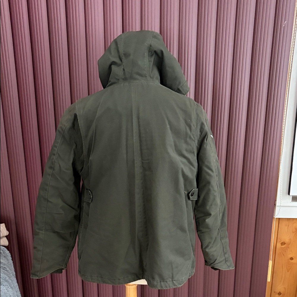 Carhartt Dark Olive Hooded Field Coat - Picture 2 of 8